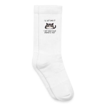 Drama Cat – Je vais passer à autre chose - Chaussettes de tennis bio enfant - blanc - Droite