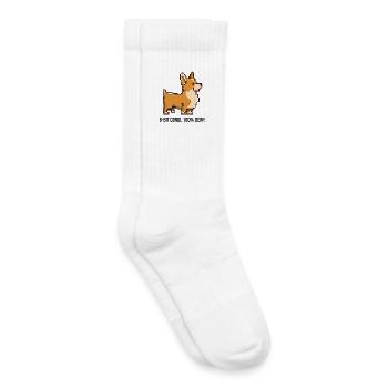 8-Bit Pixel Corgi T-Shirt - Kinder Tennissocken - Weiß - Rechts