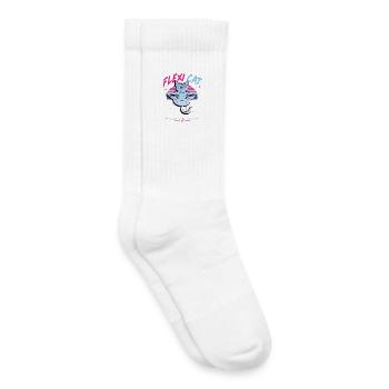 Flexi Cat stretches wonderfully - Kids Tennis Socks - white - Right