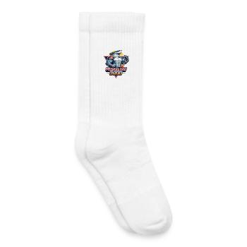 Muskelhai 3000 – Retro 80s Shark - Kinder Tennissocken - Weiß - Rechts