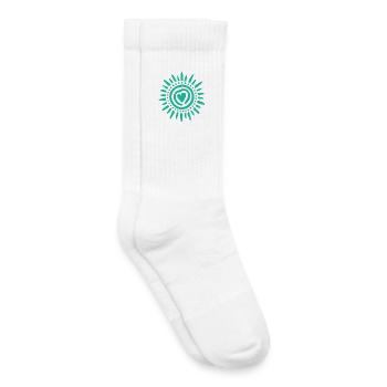 Sun Heart Circle - Kids Tennis Socks - white - Right