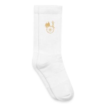 Maritime Compass Sailing Ship North Lighthouse - Kids Tennis Socks - white - Right