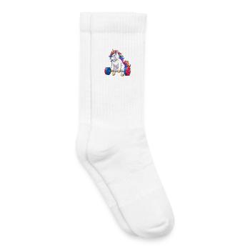 Funny Unicorn Gym Deadlift - Kids Tennis Socks - white - Right