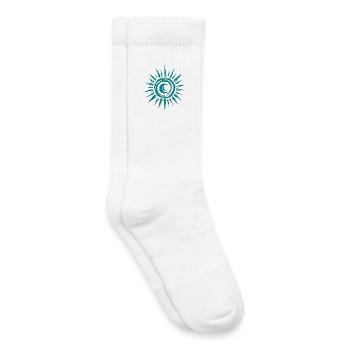 Sun Moon - Kids Tennis Socks - white - Right