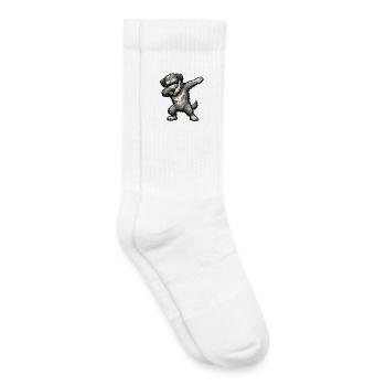 Dabbing Irish Wolfhound - Kids Tennis Socks - white - Right