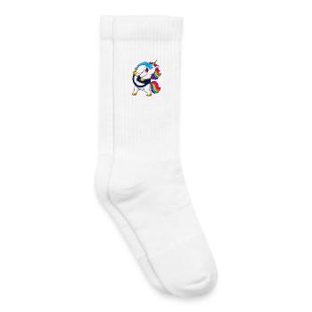 Unicorn Garden Hose Attack - Kids Tennis Socks - white - Right