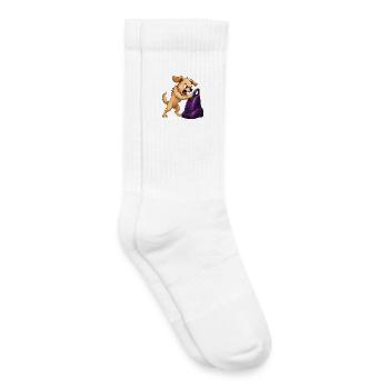 Angry Dog Vacuum Cleaner Showdown - Kids Tennis Socks - white - Right
