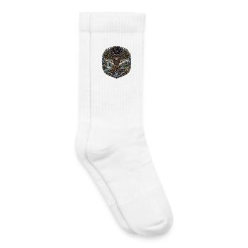 Moon Forest Deer with River Landscape - Kids Tennis Socks - white - Right