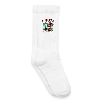 Summer Paradise on the Beach Retro Surf - Kids Tennis Socks - white - Right