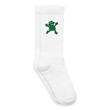 grenouille - Chaussettes de tennis bio enfant - blanc - Droite