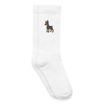 Pinscher allemand - Chaussettes de tennis bio enfant - blanc - Droite