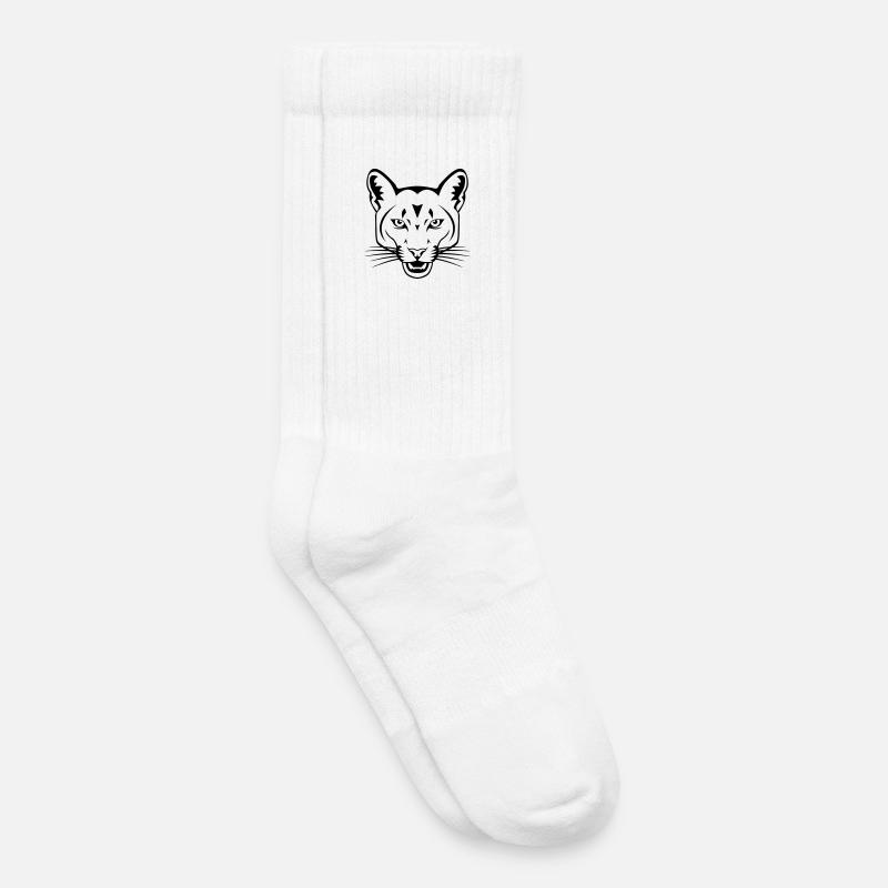 cat - Kids Tennis Socks - white