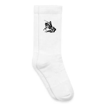 Chevaliers à cheval - Chaussettes de tennis bio enfant - blanc - Droite