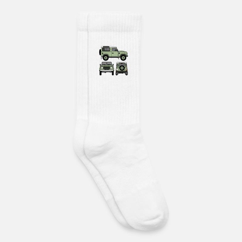 Defender 90 - Seiten - Kinder Tennissocken - Weiß