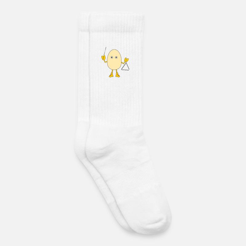 Triangle Egghead - Kids Tennis Socks - white