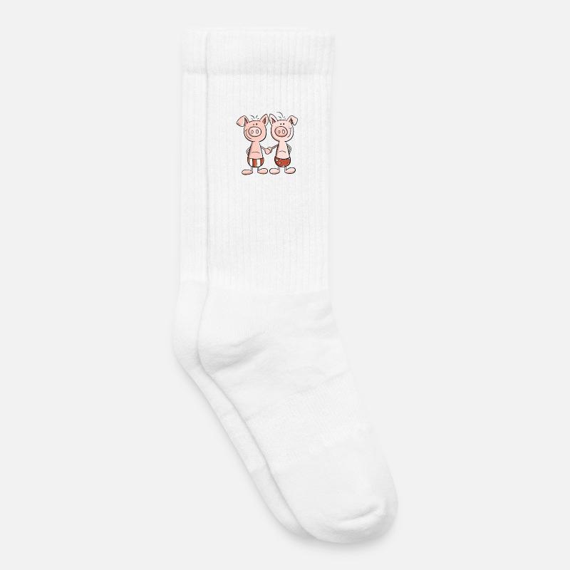 Beste Freunde Schweine Zwillinge Fun Geschenk - Kinder Tennissocken - Weiß