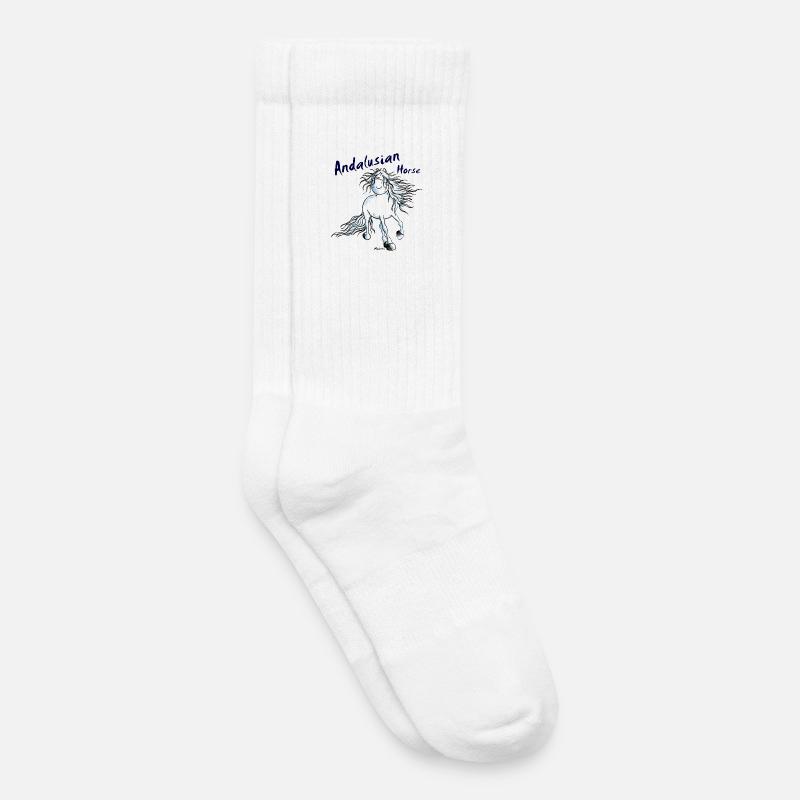 Pfiffiger Andalusier - Pferd - Kinder Tennissocken - Weiß