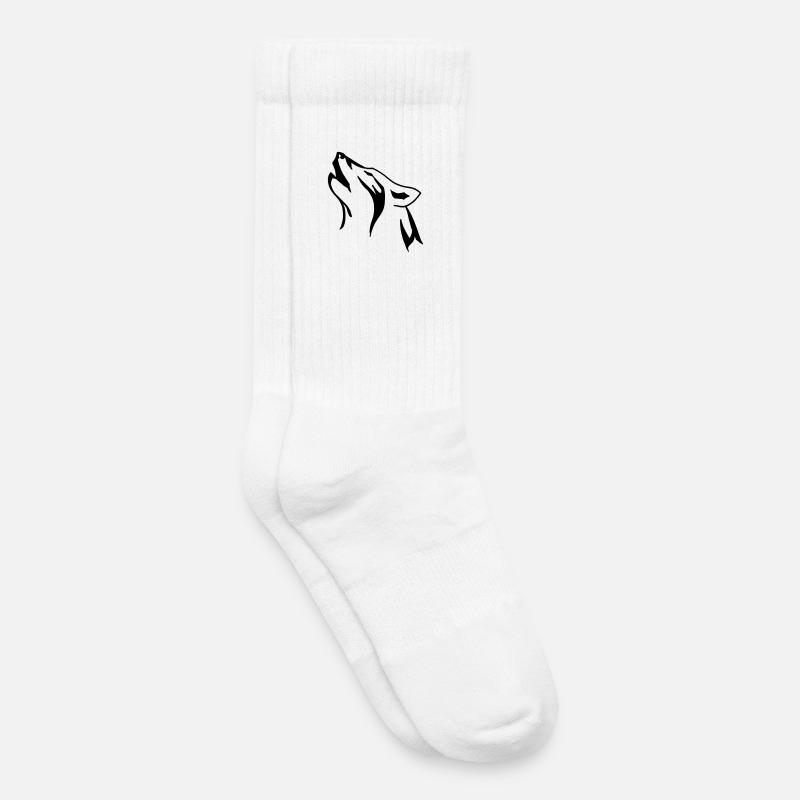 wolfkopf - Kinder Tennissocken - Weiß