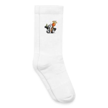 Elefant umarmt Giraffe - Kinder Tennissocken - Weiß - Rechts