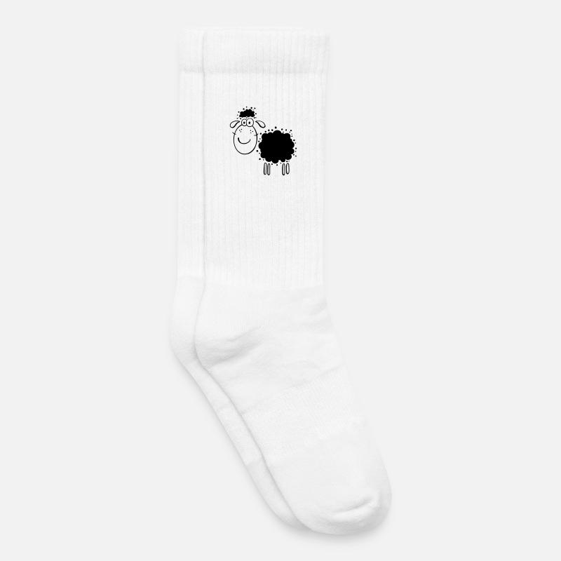Wolliges Schaf - Schafe - Schäfchen - Comic - Kinder Tennissocken - Weiß