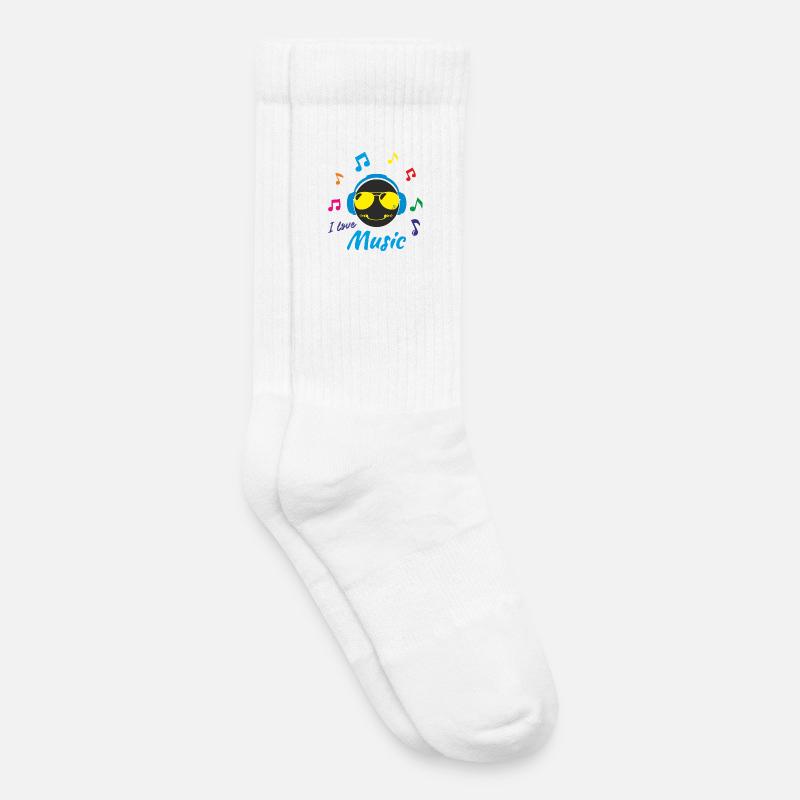 Ich mag Musik - Kinder Tennissocken - Weiß