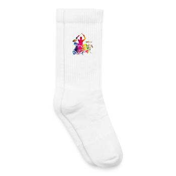batteur coloré assis sur les tambours - Chaussettes de tennis bio enfant - blanc - Droite