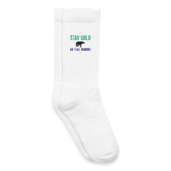 Stay Wild – Go Trail Running - Kids Tennis Socks - white - Right