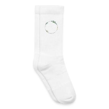 cadre délicat fait de symboles ethno - Chaussettes de tennis bio enfant - blanc - Droite