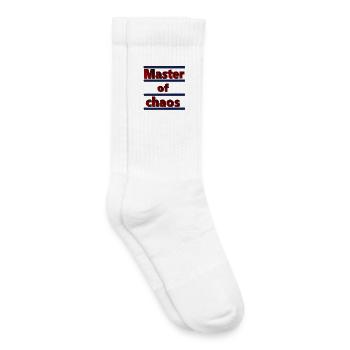 männersprüche, Master of chaos - Kinder Tennissocken - Weiß - Rechts