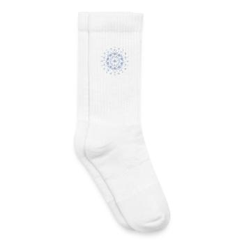 Mandala | Zufallsmuster gekreiselt - Kinder Tennissocken - Weiß - Rechts