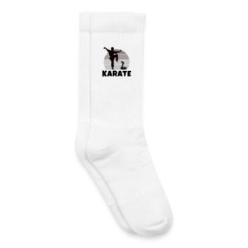 karaté, fan de karaté, karatéka - Chaussettes de tennis bio enfant - blanc - Droite