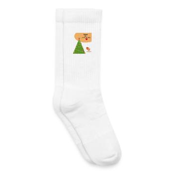 Weihnachten Frieden - Kinder Tennissocken - Weiß - Rechts