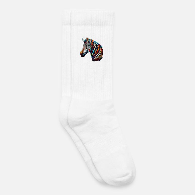 Zebra - Kinder Tennissocken - Weiß
