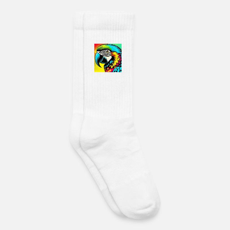 Papagei Pop Art - Kinder Tennissocken - Weiß