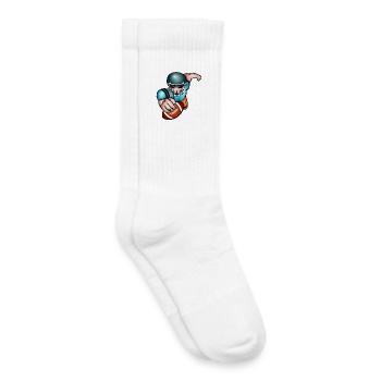 Football Spieler mit Football Helm und Spielball - Kinder Tennissocken - Weiß - Rechts