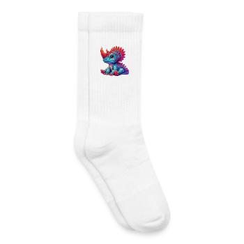 Dinosaurier - Kinder Tennissocken - Weiß - Rechts
