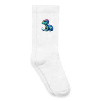 Dinosaurier - Kinder Tennissocken - Weiß - Rechts