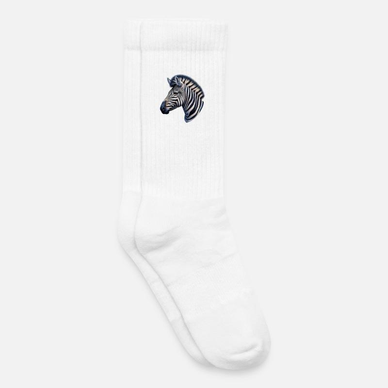 Zebra - Kinder Tennissocken - Weiß