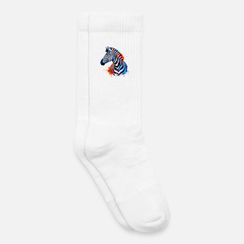 Zebra - Kids Tennis Socks - white