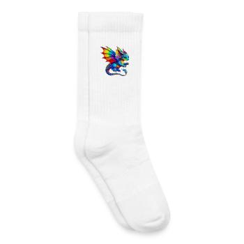 Drache - Kinder Tennissocken - Weiß - Rechts