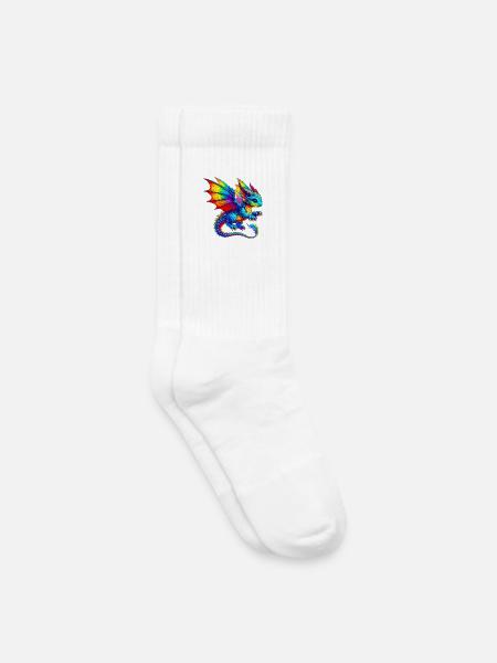 Drache - Kinder Tennissocken - Weiß