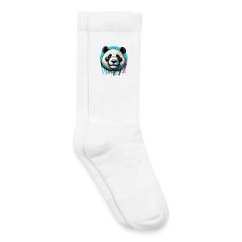 Panda - Chaussettes de tennis bio enfant - blanc - Droite
