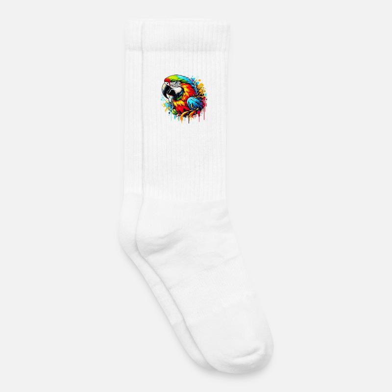 Papagei - Kinder Tennissocken - Weiß