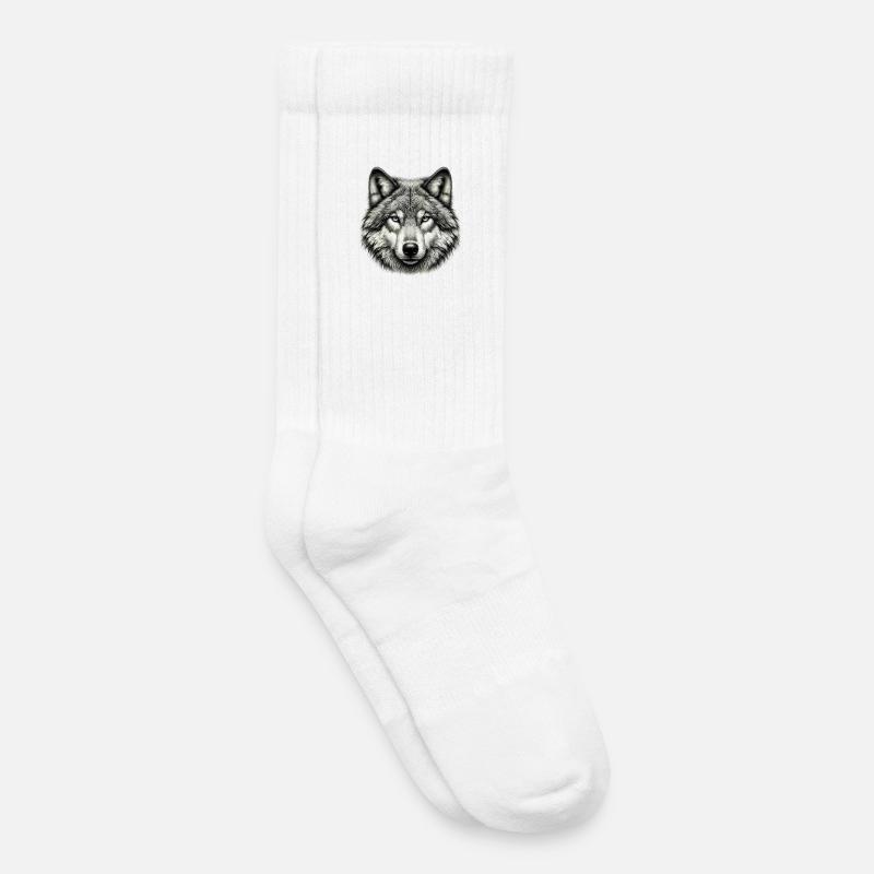 Wolf - Kinder Tennissocken - Weiß