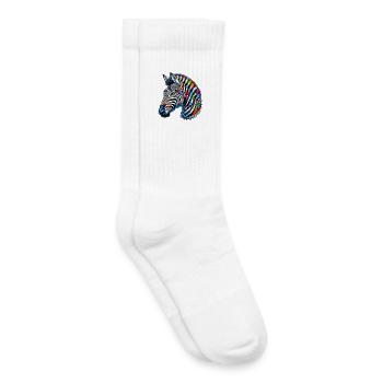 Zebra - Kinder Tennissocken - Weiß - Rechts