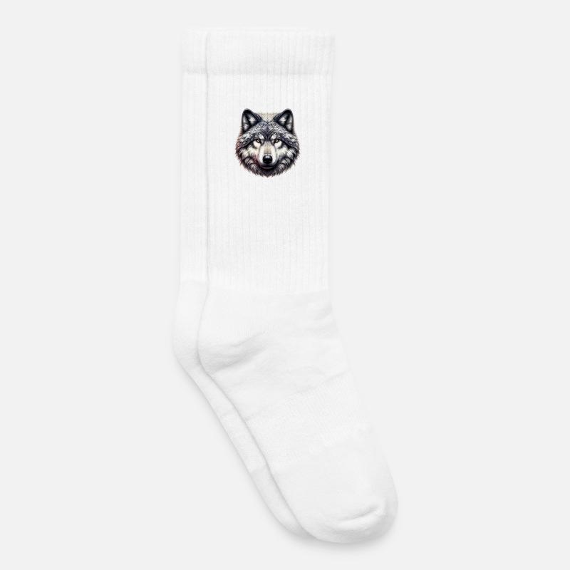 Wolf - Kinder Tennissocken - Weiß