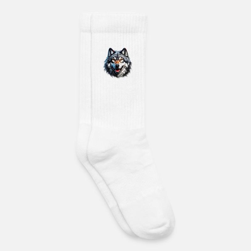 Wolf - Kinder Tennissocken - Weiß