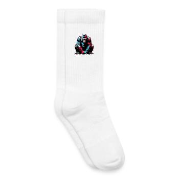 Gorille - Chaussettes de tennis bio enfant - blanc - Droite