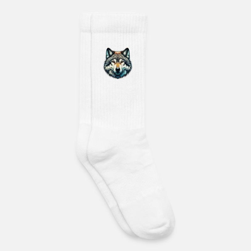 Wolf - Kinder Tennissocken - Weiß