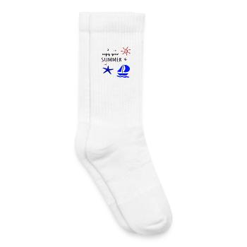 profitez de votre été, Urlaub - Chaussettes de tennis bio enfant - blanc - Droite